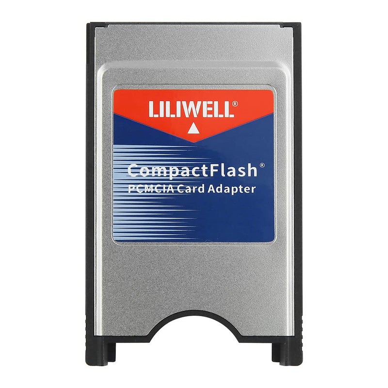 LILIWELL CompactFlash to PCMCIA Ata Adapter, Type I Card Reader, 8.5 x 5.3 x 0.3cm, 30g, Black/Silver, for Laptop, PC - Image 1